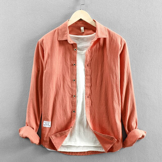 JACKSON - 100% Baumwolle Unifarbenes Hemd