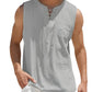 Ärmelloses Tanktop mit Schnürung & Brusttasche
