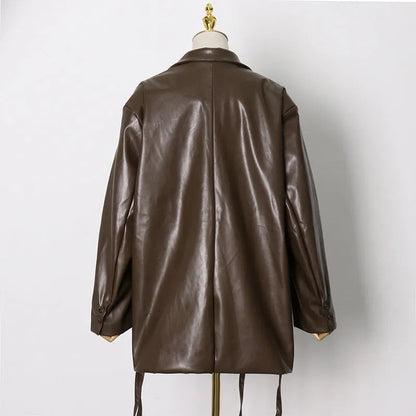 Patchwork-Jacken mit elegantem Reverskragen für Frauen Herbst/Winter