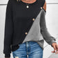 WinterStil® - Stylisches Color Block Langarm-Top