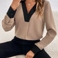 FallStil® - Spezielles schwarzes Trim Color Block Top