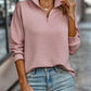 Sharla - Einfarbiges Pullover-Top mit V-Ausschnitt