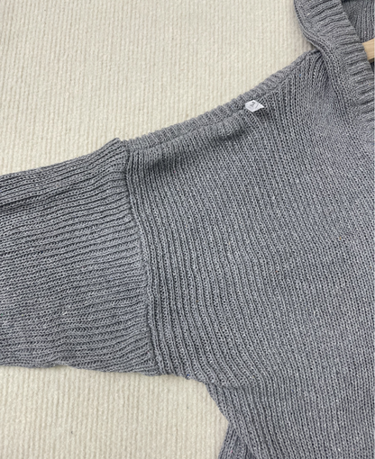 Monci® - Grauer einfarbiger Kapuzenpullover