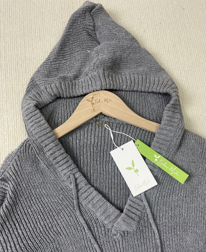 Monci® - Grauer einfarbiger Kapuzenpullover