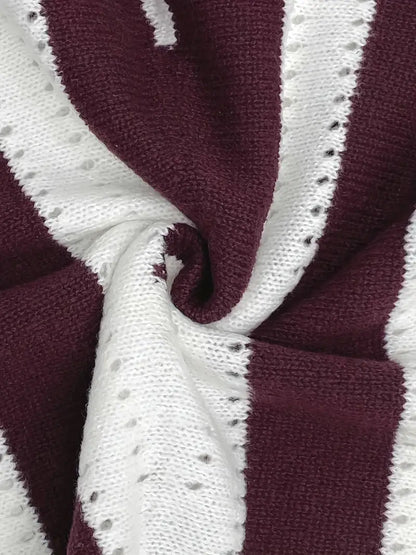 Grace – gestreifter pullover mit v-ausschnitt