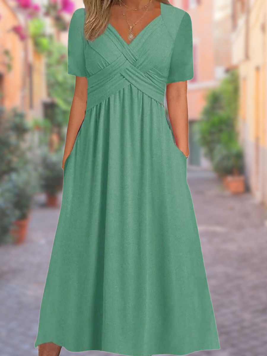 V- ausschnitt sommerkleid - selby