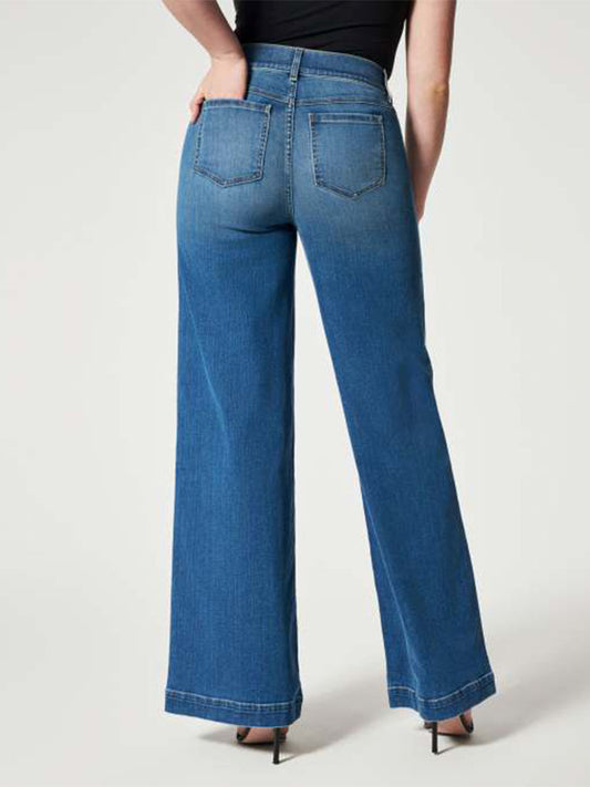 Ghislaine - Pull-On Jeans mit Weitem Bein