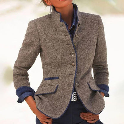 Elegante damen jacke in unifarbe