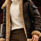 Herren camel stilvolle fliegende lederjacke