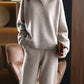 Corene - 2 Stück Set Ladies Oversized Trainingsanzug Polo Kragen Pullover und Hose