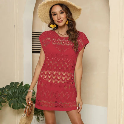 Leonie - Olivgrünes Sommerstrandkleid