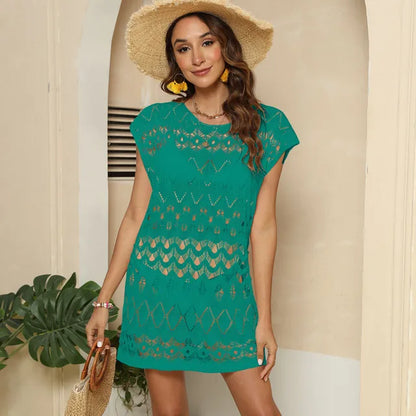 Leonie - Olivgrünes Sommerstrandkleid