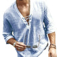 Liam - Boho Black Lace-Up Shirt