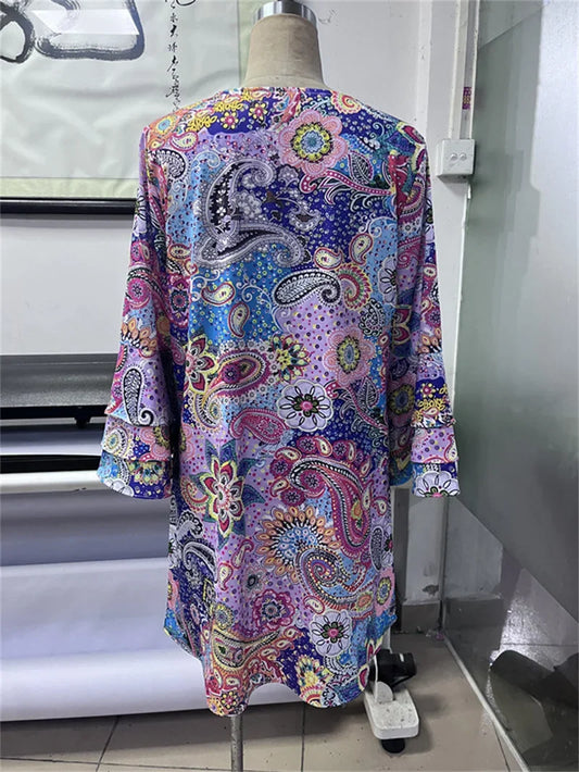 Isabella - Bunte Paisley Minikleid