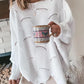 Pullover mit Halsausschnitt und hohlem Design