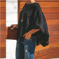 Pullover mit Halsausschnitt und hohlem Design