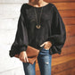 Pullover mit Halsausschnitt und hohlem Design