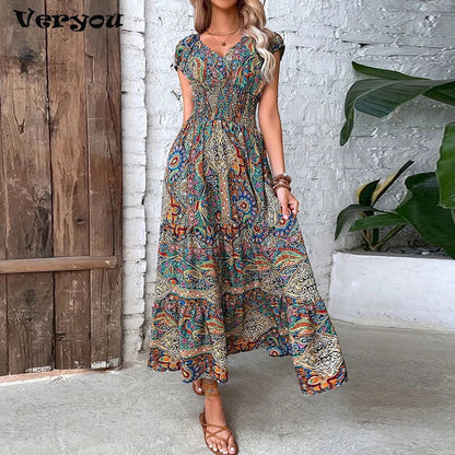 Luna - Bohemian Maxikleid Sommer