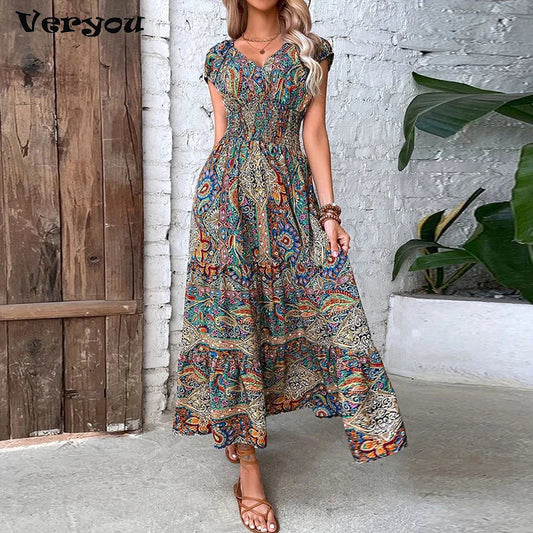 Luna - Bohemian Maxikleid Sommer