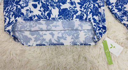 Even&Vil® - Sweet Plant Blaues langärmeliges Top