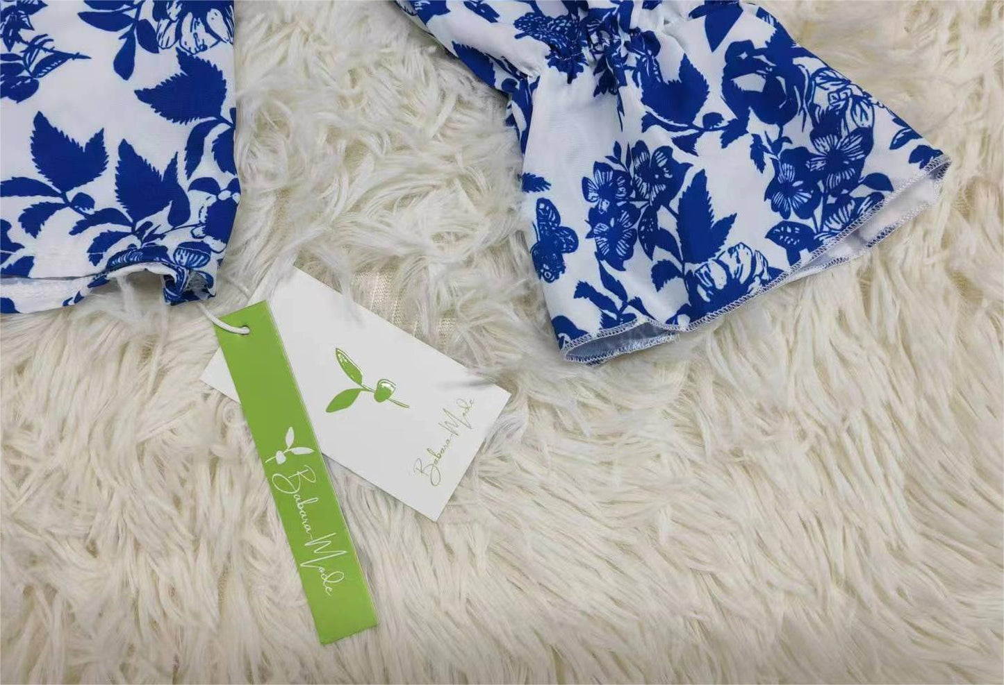 Even&Vil® - Sweet Plant Blaues langärmeliges Top