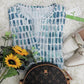 FallStil® - Aquarell Blau & Weiß ¾ Ärmel Tunika Top