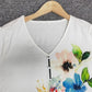 FallStil® - Romantisches kurzärmeliges Top mit Blumendruck