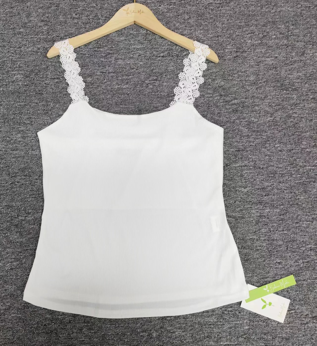 PureWear® - Attraktives weißes einfarbiges ärmelloses Cami-Top