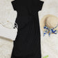 PureWear® - Unifarbenes Shiftkleid mit geknotetem Rückenausschnitt