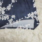 PureWear® - Weißes Cherry Blossom Navy Schlüssellochhalter-Minikleid