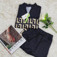 PureWear® - Griechischer Schlüssel Schwarz-Tan-Druck Zweiteiliges Set