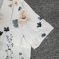FallStil® - Frisches weißes buntes Blumendruck V-Ausschnitt Minikleid