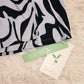 SpringStil® - Weiß Schwarz Zebra Print Asymmetrisches Maxikleid mit Frontschlitz
