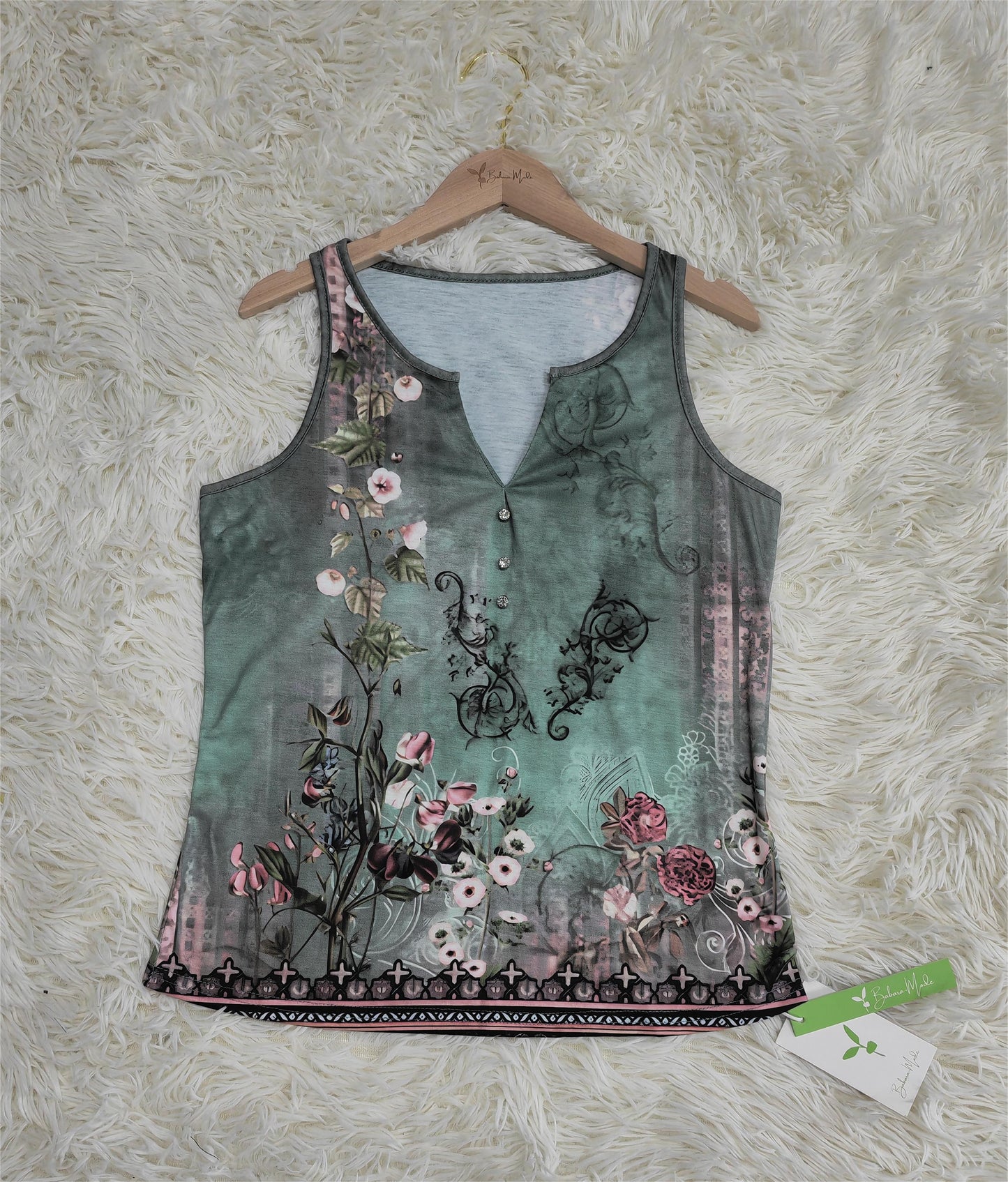 PureWear® - Aquarell-Blume ärmelloses Tank-Top