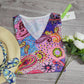 PureWear® - Lila 3/4-Ärmel Print Top