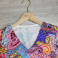 PureWear® - Lila 3/4-Ärmel Print Top