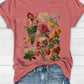 Lorelei - Vintage Blumen Print Damen-T-Shirt