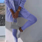 Alicia - Dreiteiliges Set bestehend aus einer Strickjacke mit Kapuze, einem Oberteil und einer Hose