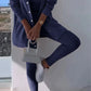 Alicia - Dreiteiliges Set bestehend aus einer Strickjacke mit Kapuze, einem Oberteil und einer Hose