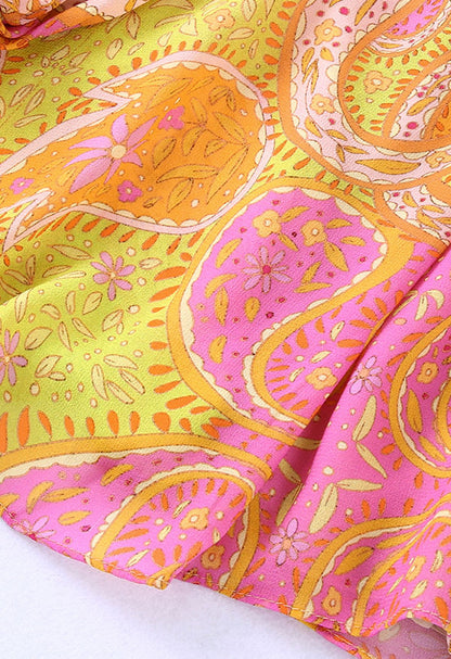 Lara - Paisley Chiffon Sommerkleid