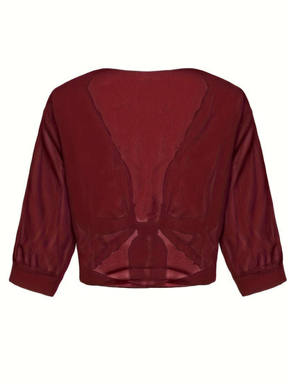 Olivia – bluse mit offener vorderseite für den frühling