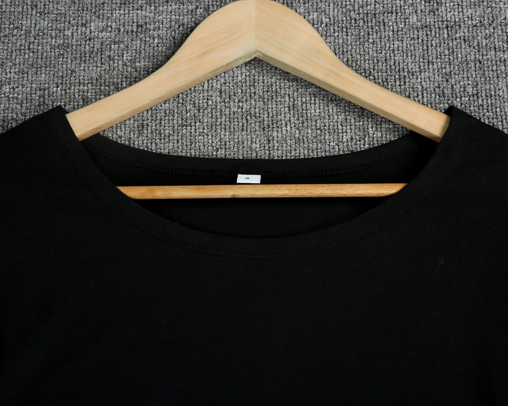 Lara - Schwarz Maxi-T-Shirt-Kleid