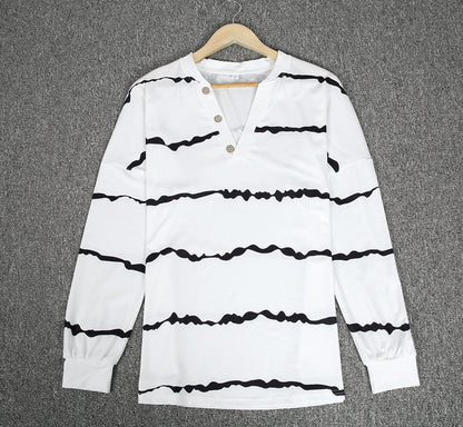 FallStil® - Langärmeliges Basic-Top mit Druck