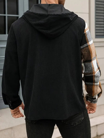 Klassische karierte Kapuzenjacke für Männer