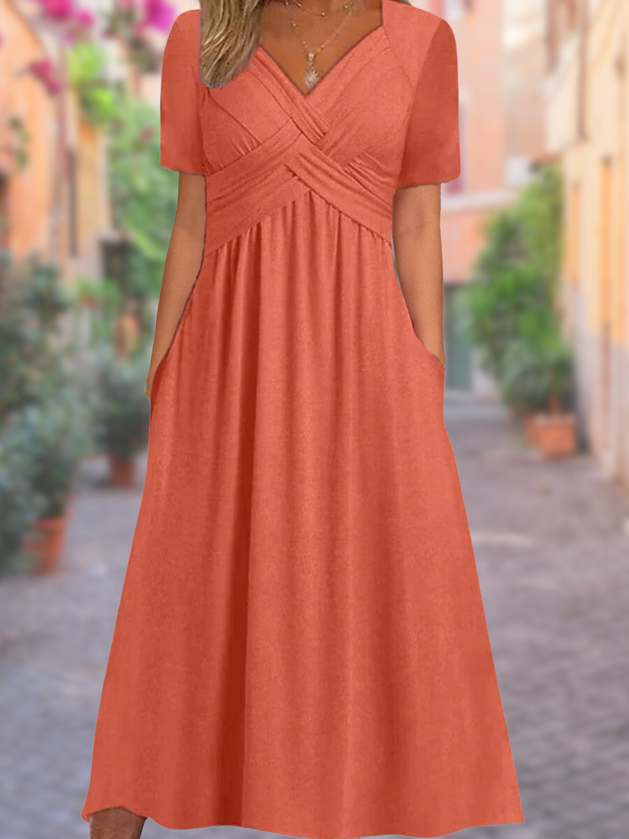 V- ausschnitt sommerkleid - selby