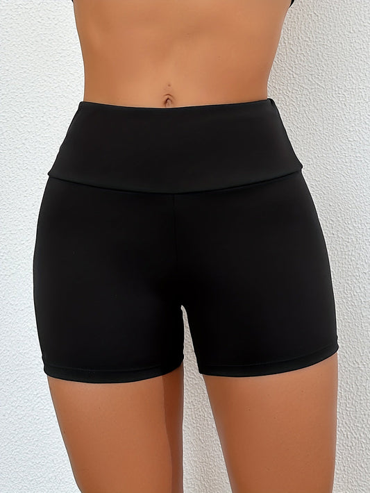 Schwarze High-Waist Badeshorts - Lisa