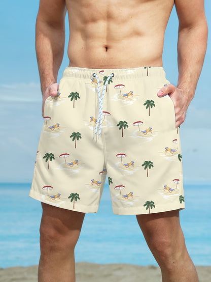 Strandshorts mit Palmenmuster - Tom