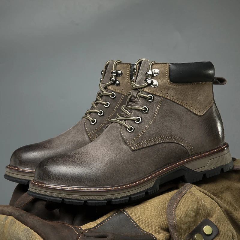 Winterstiefel aus echtem Leder für männer - Wiel