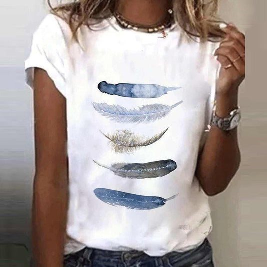 SpringStil® - Freedom Feather T-Shirt mit kurzen Ärmeln