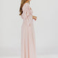 Corrine maxikleid mit gestuften armeln und taschen in ballerina pink - bump friendly